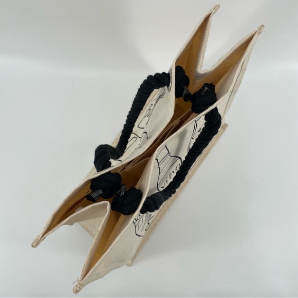 Unbranded Canvas Tote Bag for Wine Bottles Vino Bubbly - Picture 7 of 10